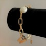Bransoletka Xuping Pozłocenie 18K z barokowymi perłami, długość 20-22 cm, grubość 7 mm +