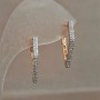 Kolczyki Xuping pozłacane 18K z białymi kryształami, średnica 22x2 mm +