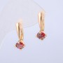 Kolczyki Xuping pozłacane 18K z czerwonym kryształem, średnica 22×8 mm +