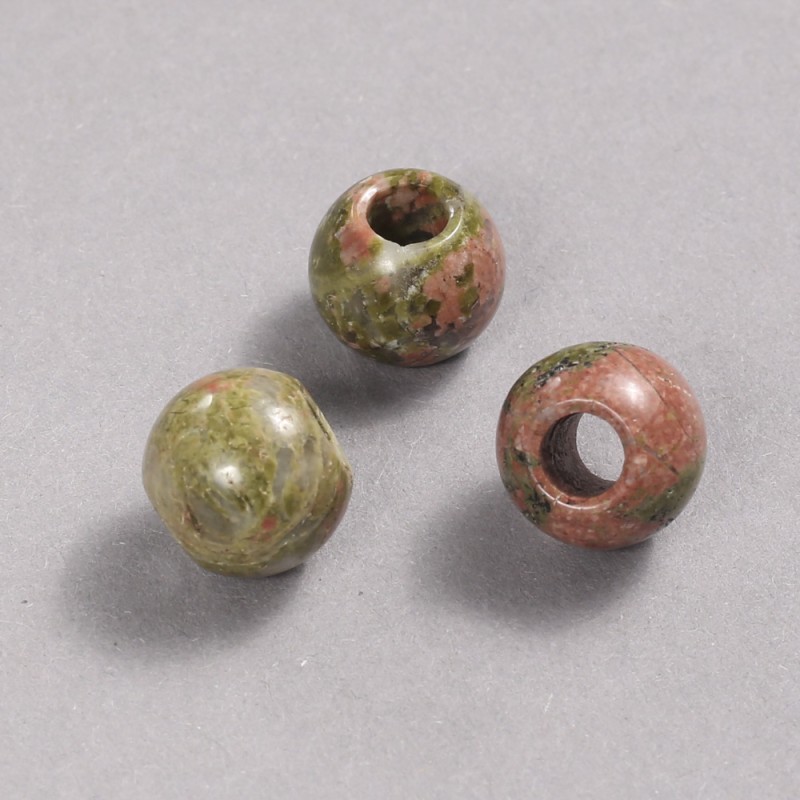 Koralik Pandora z unakitu 12×10 mm, średnica otworu 5 mm +