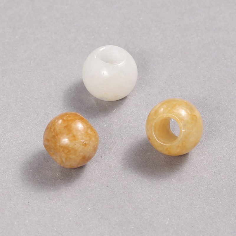 Koralik Pandora z żółtego agatu 12×10 mm, średnica otworu 5 mm +