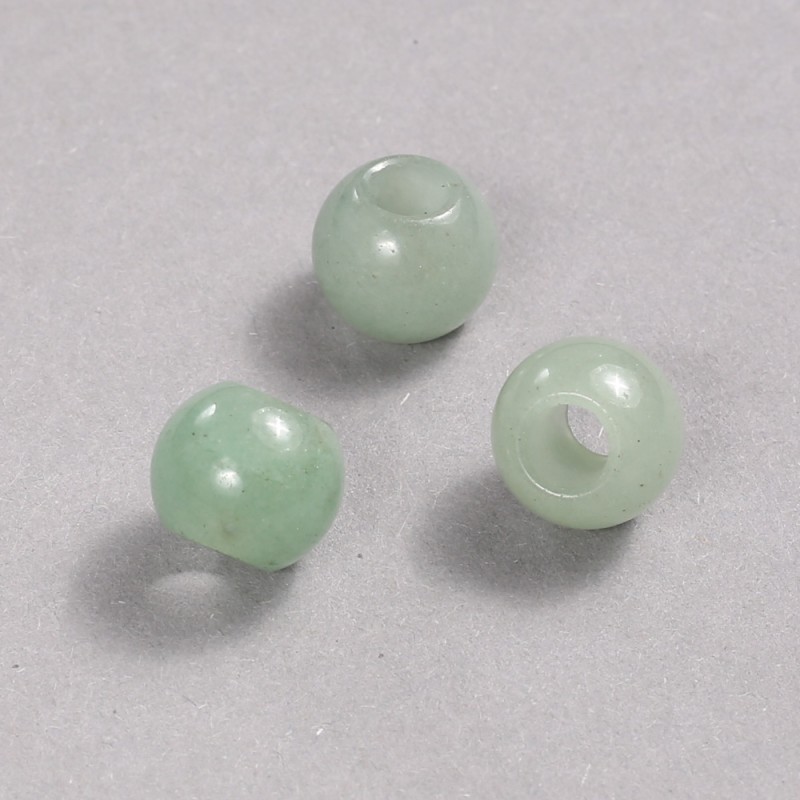 Koralik Pandora z naturalnym nefrytem 12×10 mm, średnica otworu 5 mm +