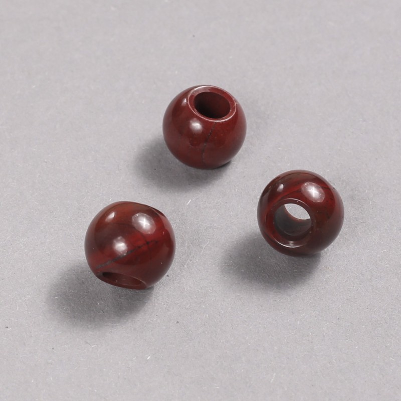 Koralik Pandora z czerwonego jaspisu 12x10 mm, średnica otworu 5 mm +