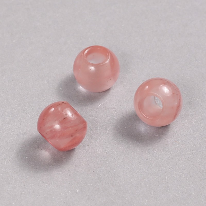 Koralik Pandora z naturalnego turmalinu arbuzowego 12x10 mm, średnica otworu 5 mm +