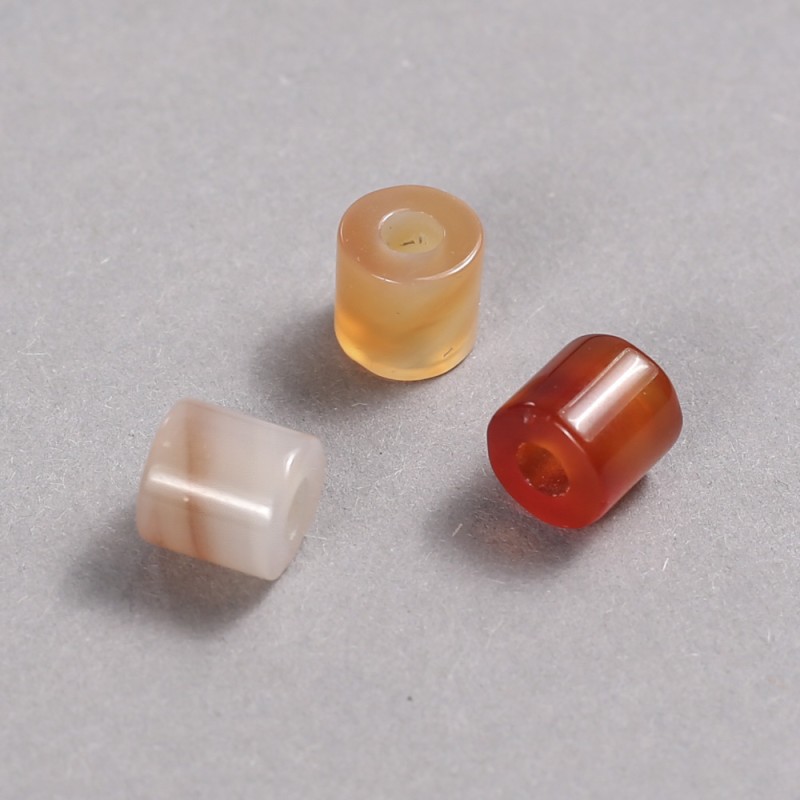 Koralik Pandora z karneolu, kamień naturalny, 9×9 mm, średnica otworu 3,5 mm +