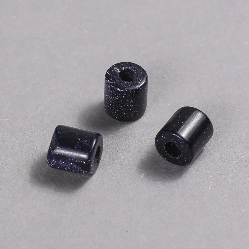 Koralik Pandora z awenturytu – Niebieski piasek Noc Kaïry, 9x9 mm, otwór 3,5 mm +