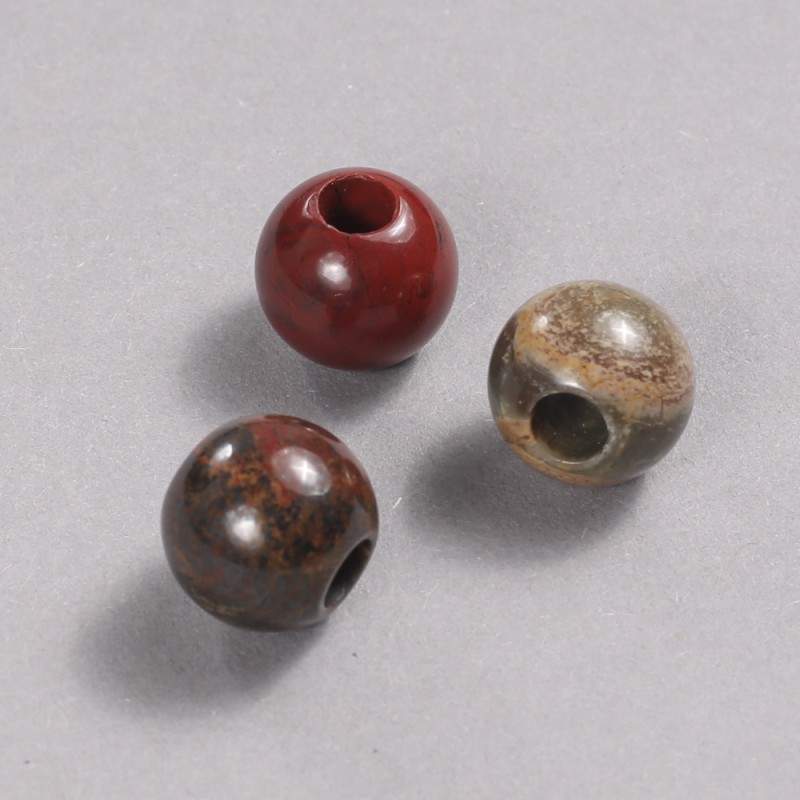 Koralik Pandora z czerwonego jaspisu 14×12 mm