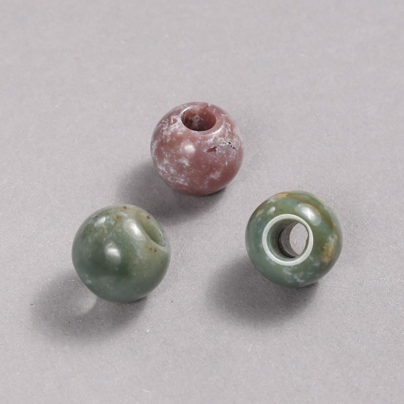Koralik Pandora z jaspisem różnobarwnym 16×14 mm, otwór 5,5 mm