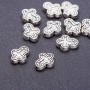 Koralik krzyżowy w kolorze sreba 14×12 mm