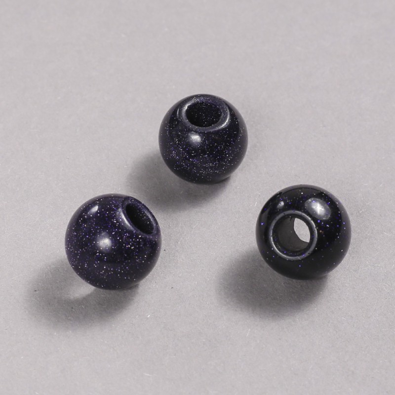 Koralik Pandora z awenturytu «Niebieski piasek» Noc Kairu 16x14 mm + -, średnica otworu 5,5 mm +
