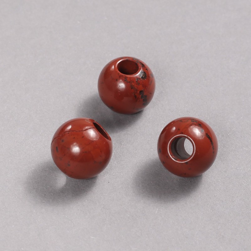 Koralik Pandora z czerwonego jaspisu 16×14 mm