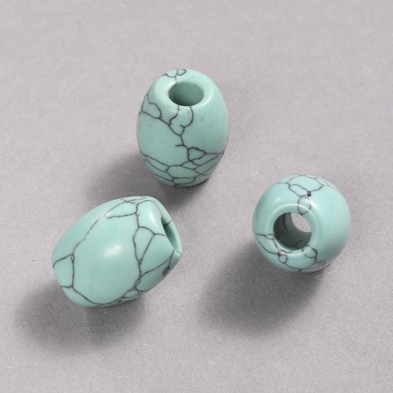 Koralik Pandora z turkusem 16, 5×15, 5 mm + -, średnica otworu 5,5 mm +