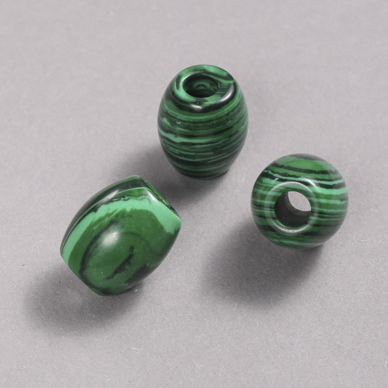 Koralik Pandora z malachitu 16,5×15,5 mm + -, średnica otworu 5,5 mm +