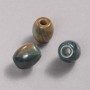 Koralik Pandora z zielonego jaspisu, naturalny kamień, zielony, 16,5 × 15,5 mm, otwór 5,5 mm