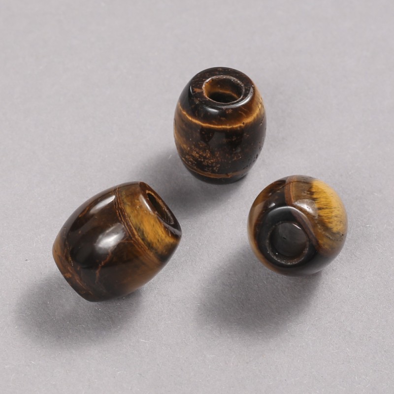 Koralik Pandora z naturalnego kamienia tygrysie oko 16,5×15,5 mm + -, średnica otworu 5,5 mm +