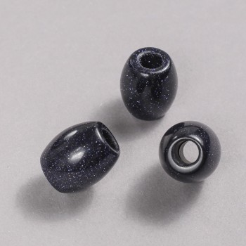 Koralik Pandora z aventurynem „Niebieski piasek” – noc Kairu, 16,5 x 15,5 mm, średnica otworu 5,5 mm