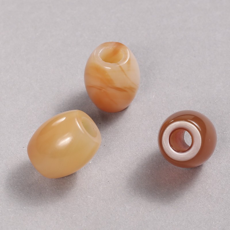 Koralik Pandora z naturalnym karneolem 16,5 × 15,5 mm, otwór 5,5 mm
