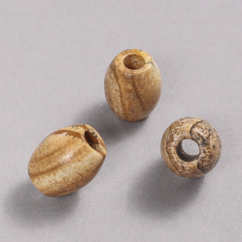 Koralik Pandora z pejzażowym jaspisem, 16,5 x 15,5 mm, średnica otworu 5,5 mm