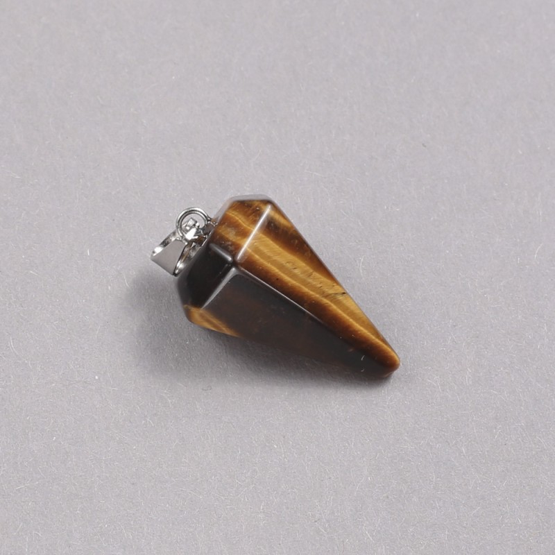 Wisiorek „Wahadło” z naturalnego kamienia tygrysiego oka 14×22×30 mm +