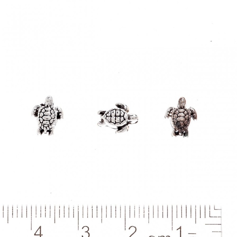 Furnitura: koralik morski Muszelka, otwór 1 mm, kolor metalu 'srebro', opakowanie 20 g ± 38 szt.