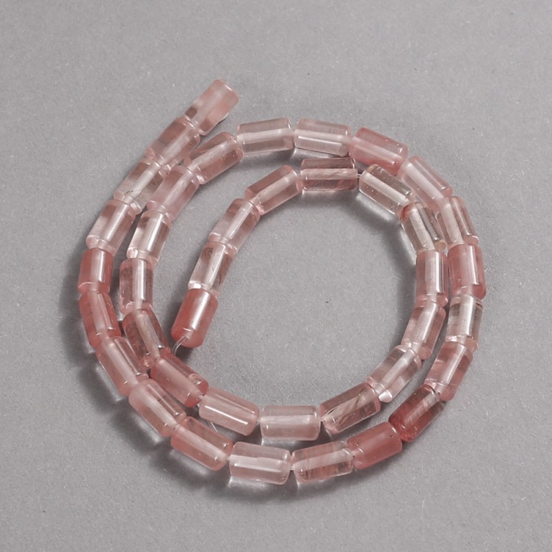 Koraliki z chalcedonu, gładkie cylindry, 10×6 mm, długość 41 cm