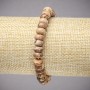 Bransoletka na gumce z pejzażowego jaspisu – gładkie rondelki o wymiarach około 8×5 mm, długość 18 cm