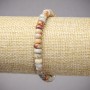 Bransoletka na gumce z naturalnego kamienia – agat marokański, rondel gładki, średnica 6×4 mm, długość 18 cm