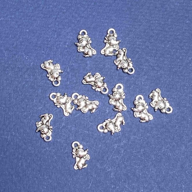 Zawieszka ozdobna 'Myszka' 6×12 mm, opakowanie 20 g +/- 30 szt.