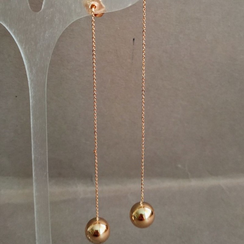Kolczyki sztyfty Xuping z pozłotą 18K, średnica 10 mm, długość 10 cm