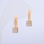 Kolczyki Xuping Pozłacane 18K z białymi cyrkoniami, średnica 18x8 mm +