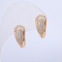 Kolczyki Xuping z pozłotą 18K z białymi cyrkoniami, średnica 18×10 mm +