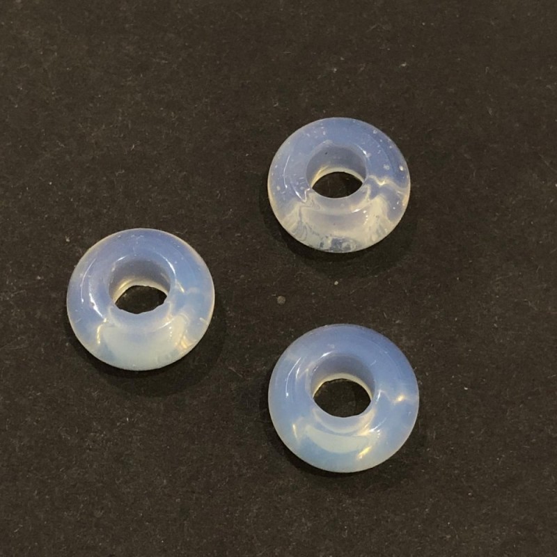 Koralik Pandora z kamieniem księżycowym 14×7 mm, średnica otworu 5,5 mm+