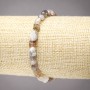 Bransoletka na elastycznej gumce z naturalnego agatu Botswany fasetowanego, średnica 8×6 mm