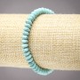 Bransoletka na gumce Turkuus (sztuczna ) gładki rondel, średnica 6x3 mm+