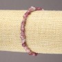 Bransoletka na gumce z naturalnego kamienia — turmalin fasetowany, średnica 5×7 mm +