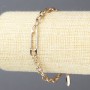 Bransoletka Xuping Pozłota 18K z białymi cyrkoniami, grubość 5 mm + -, długość 18×22 cm +