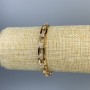 Bransoletka Xuping z pozłotą 18K i białymi cyrkoniami, grubość 7 mm, długość 16–18 cm