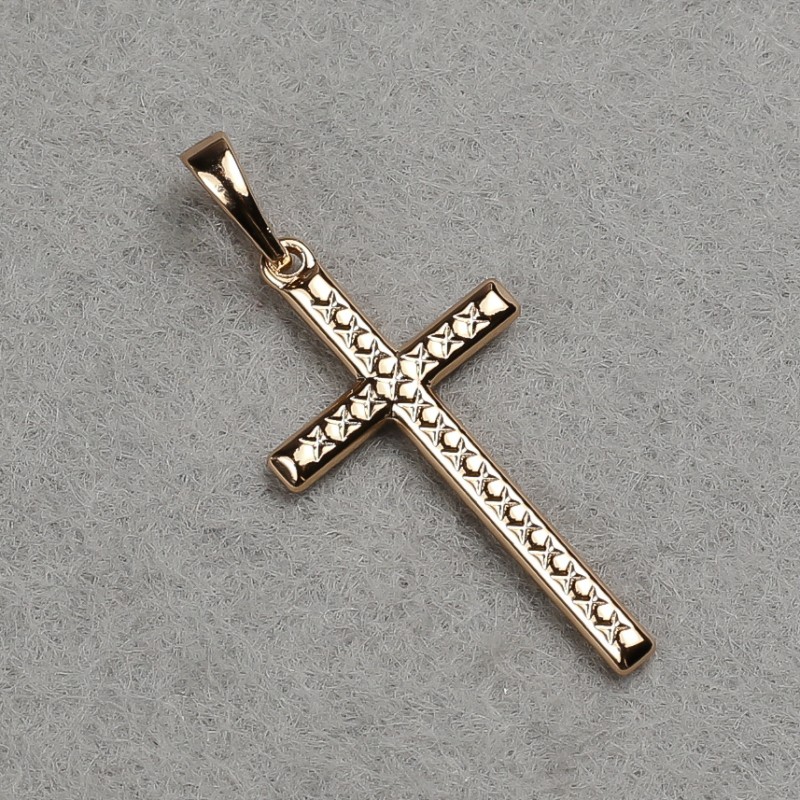 Wisiorek Xuping pozłacany 18K Krzyż 36×16 mm +