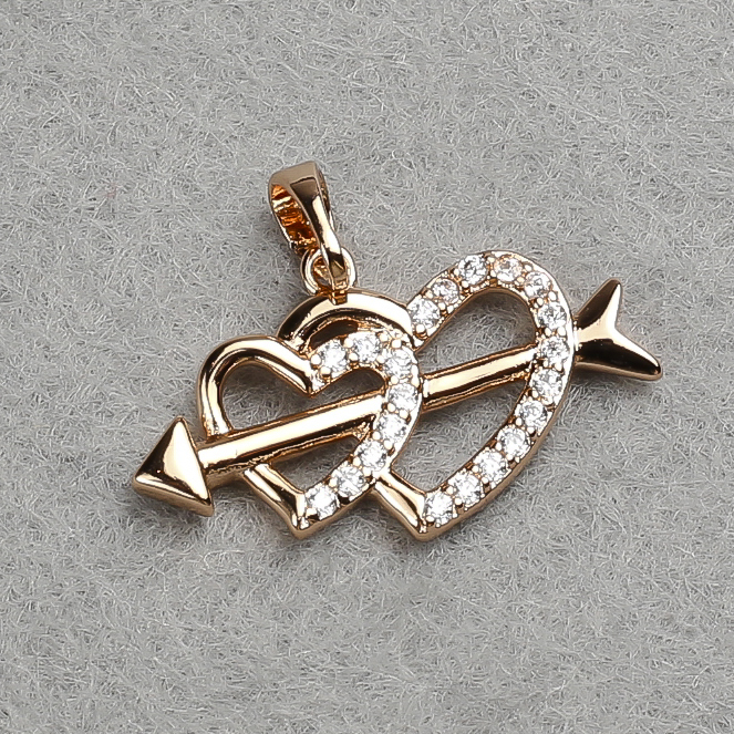 Wisiorek Xuping z pozłoceniem 18K i białymi kryształami 24×20 mm +