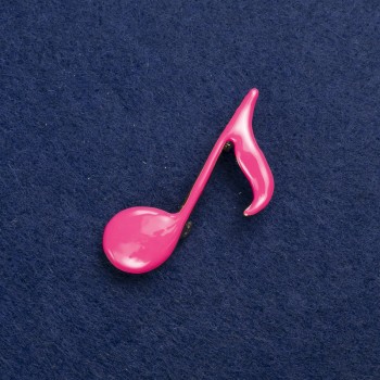 Broszka 'Nota' z metalu złocistego i emalii 25×45 mm +