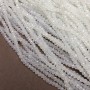 Koraliki z czeskiego kryształu na żyłce, mleczno-przezroczyste, fasetowany rondel, średnica 3,5×3 mm, długość 36–38 cm