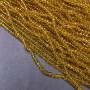 Koraliki z czeskiego kryształu na żyłce, jasnożółte, miodowe, przejrzyste, fasetowane rondelki, średnica 3,5×3 mm, długość 36–38 cm