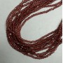 Koraliki z czeskiego kryształu na żyłce w odcieniu brązu, przezroczyste, szlifowane rondelki, średnica 3,5×3 mm, długość 32 cm