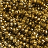 Koraliki czeskiego kryształu na żyłce z powłoką napylaną, granowany rondel, średnica 6×4,5 mm, długość 38–40 cm