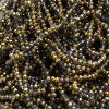 Koraliki z czeskiego kryształu na żyłce - asortyment, szare z powłoką, fasetowany rondel, średnica 3,5×3 mm, długość 36-38 cm +