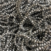 Koraliki czeskiego kryształu na żyłce z jasnoszarą powłoką, fasetowane rondle, średnica 3,5×3 mm, długość 36–38 cm