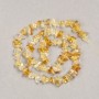 Koraliki z cytrynu na nici, naturalny kamień, drobinka cytrynu 8×3 mm + -, długość 39 cm +