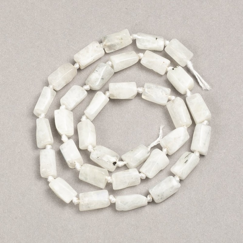 Zawieszka na nici z naturalnym adularem, fasetowany, 10×6 mm + -, długość 42 cm +