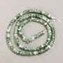 Koraliki agat leśny z naturalnego kamienia w kształcie tarcz, średnica 4×2,5 mm, długość około 38 cm na nitce