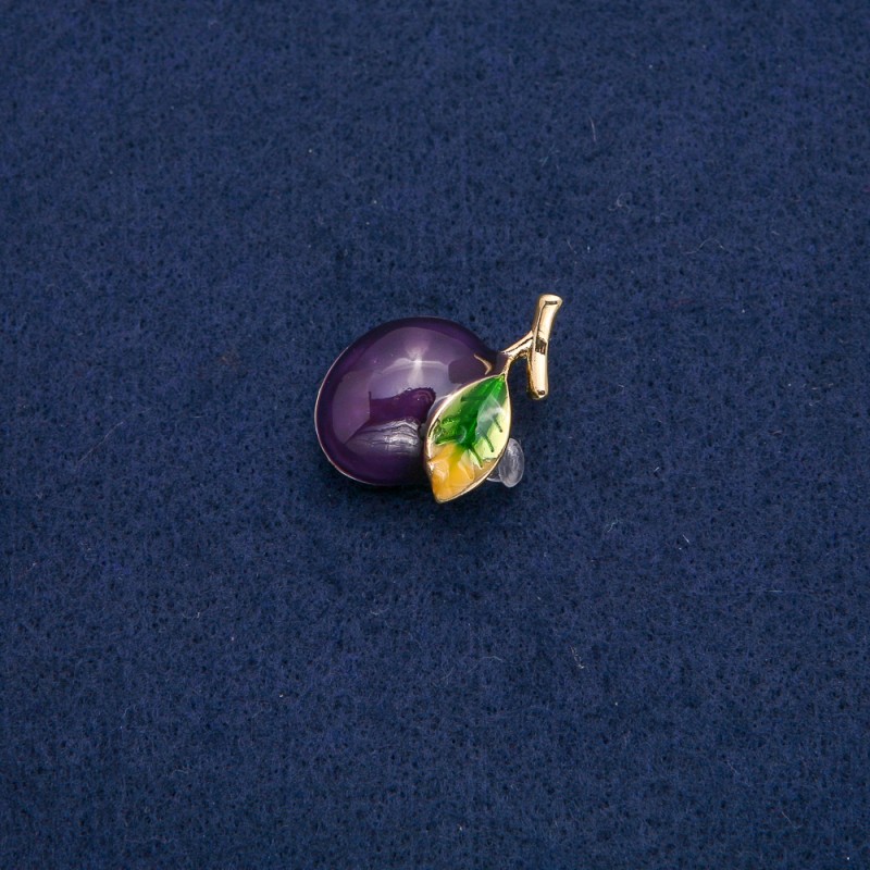 Broszka-wisiorek Śliwa 30×22 mm +